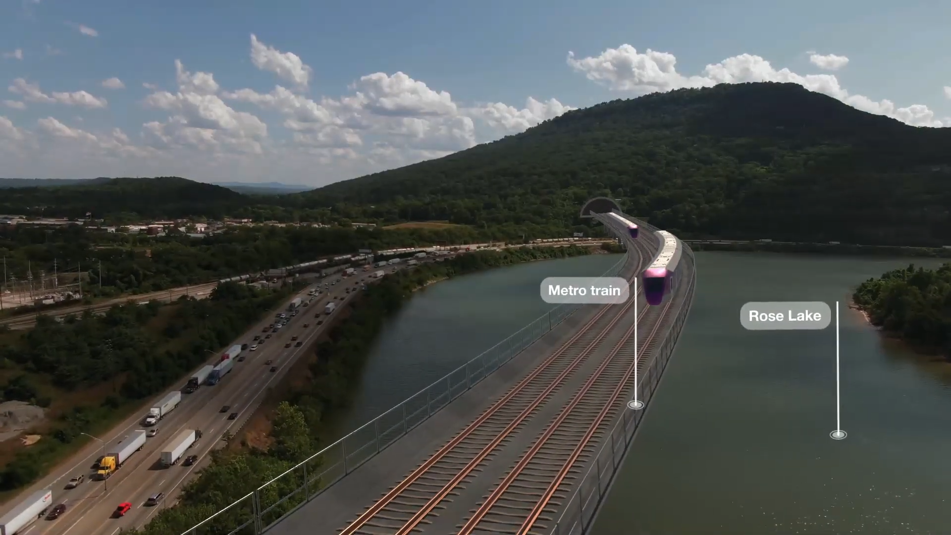 Impressive Infrastructure Visualization_ Real time 3D Metro Bridge and Train Integration